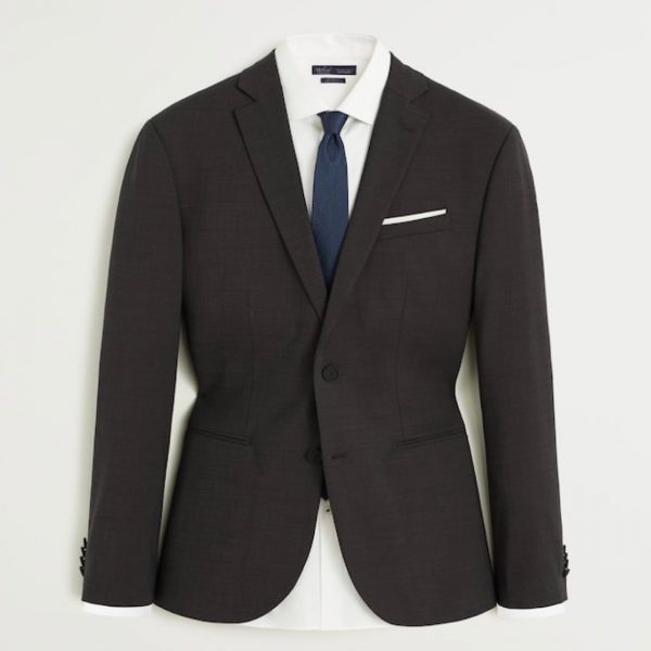 Slim fit wool suit blazer